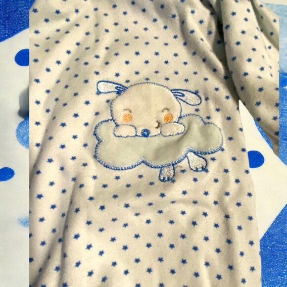 Absorba Cotton Appliqué Design One Piece Footie - Picture 3 of 8